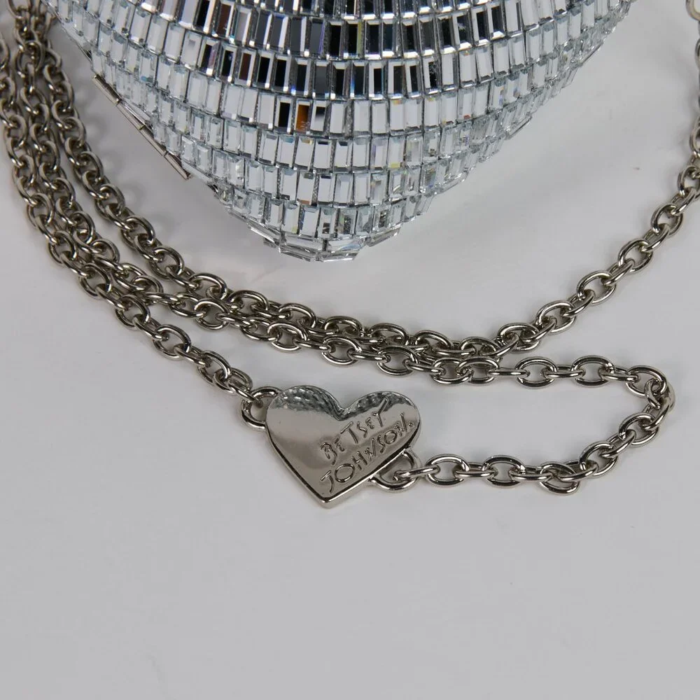 Betsy Johnson Mirror Heart shaped Crossbody - NWOT - Picture 3 of 6